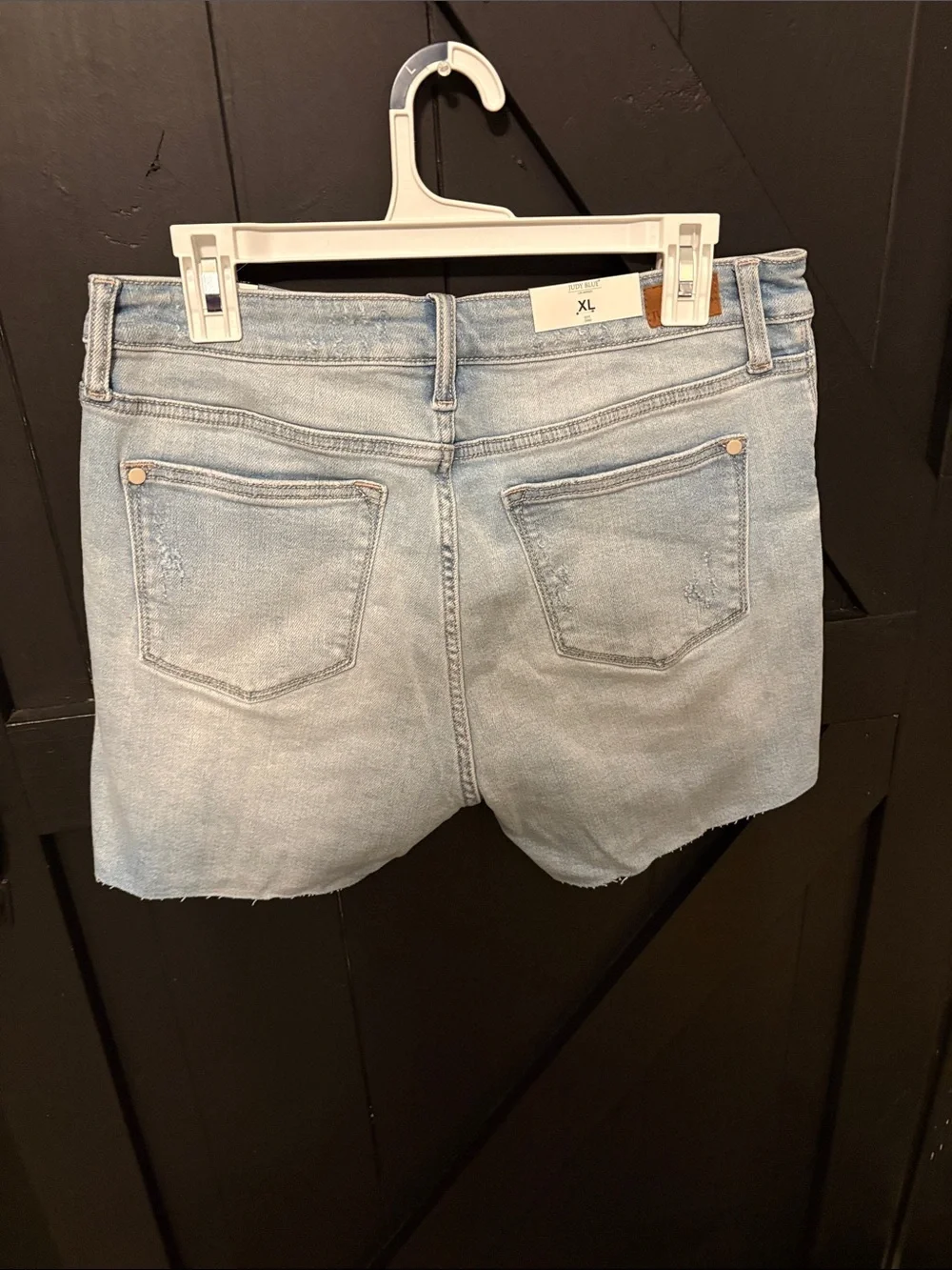 Judy Blue Light Blue Distressed Denim Shorts